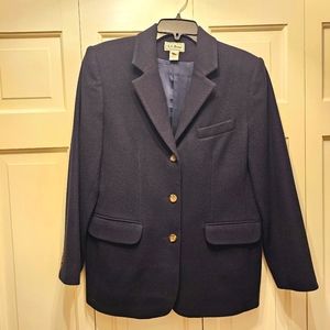L.L. Bean Wool Women's Navy Blazer/Jacket Sz 10